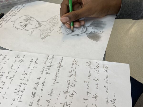 Treize élèves du collège Honoré de Balzac de Vénissieux ont imaginé différents scénarios pour une BD lors d'un atelier durant les vacances.