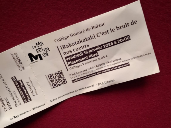 Les élèves de 3e2 du collège Honoré de Balzac ont assisté à une représentation théâtrale avec leurs camarades du lycée Marcel Sembat de Vénissieux.